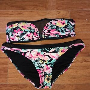 Xhilaration two piece flower bikini